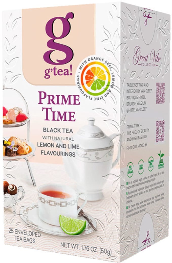 Zwarte thee g’tea! Prime Time, 25 st.