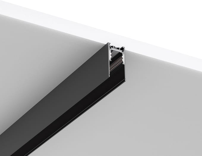 Opbouw Magnetische Tracklights Accessoires - Rail - 2m - Zwart-48V