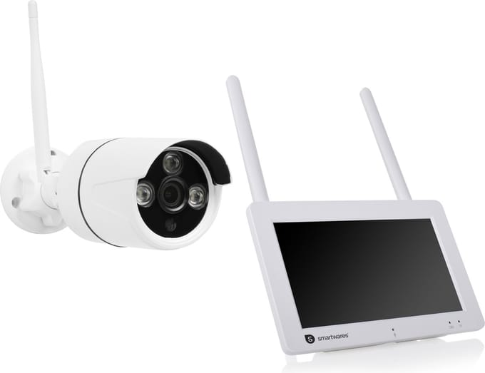 Smartwares CMS-30400 Draadloze Beveiligingscamera set – optimale beveiliging van je huis – volledig draadloos
