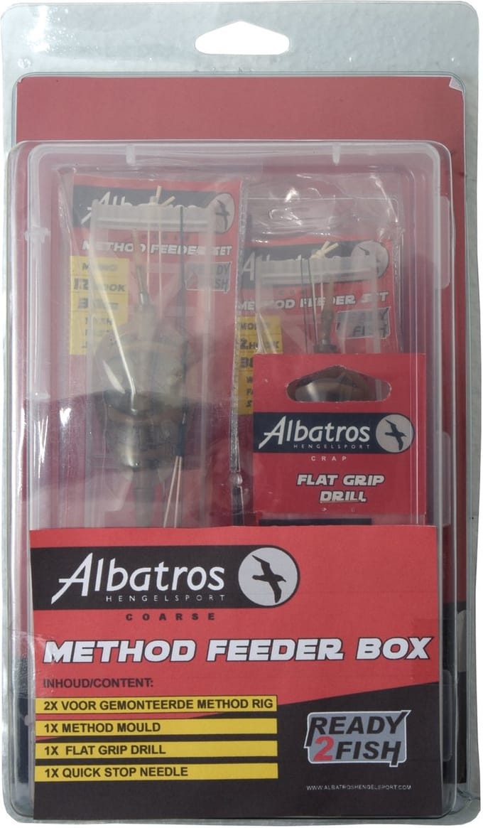 Albatros Ready2Fish Methodfeeder Box - complete tackle box met method feeders, mal en tools