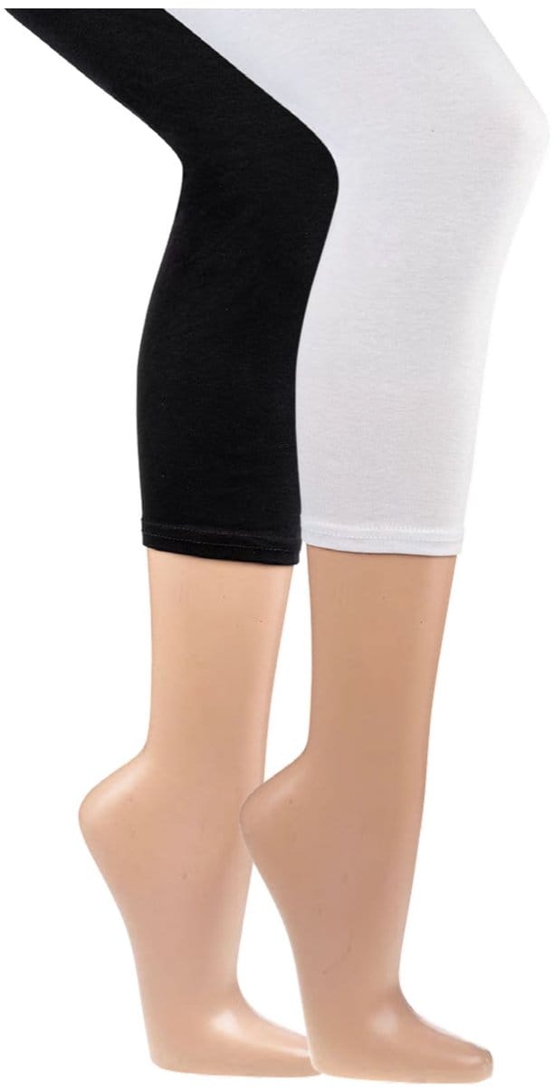 Dames legging | kleur zwart | maat S/M | 2 stuks