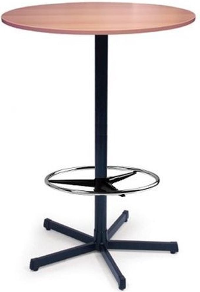 Statafel Ecoro rond 80CM bladkleur Wit framekleur Zwart (RAL9005)