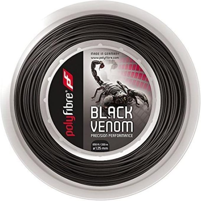 Polyfibre Black Venom 200 m. tennissnaar 1.20 mm.