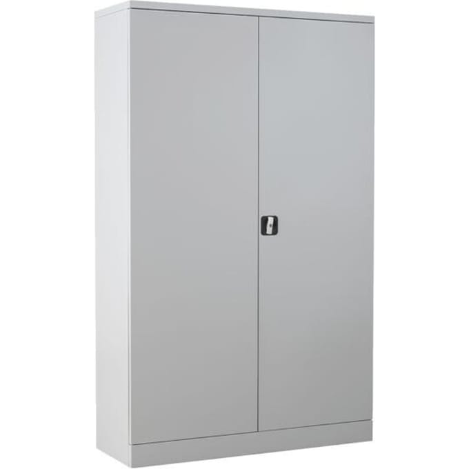 Stalen kast, H 1950 x B 920 x D 500 mm, lichtgrijs/lichtgrijs