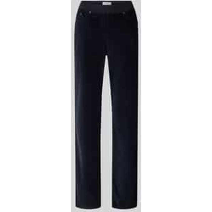 Flared fit corduroy broek met viscose, model 'PAMINA'