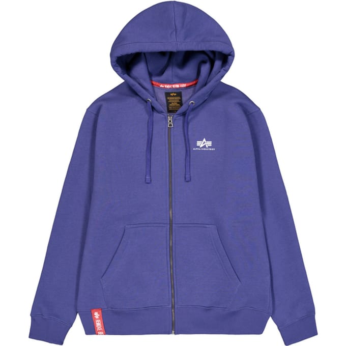 Hooded sweatshirt met rits Alpha Industries Basic Small Logo