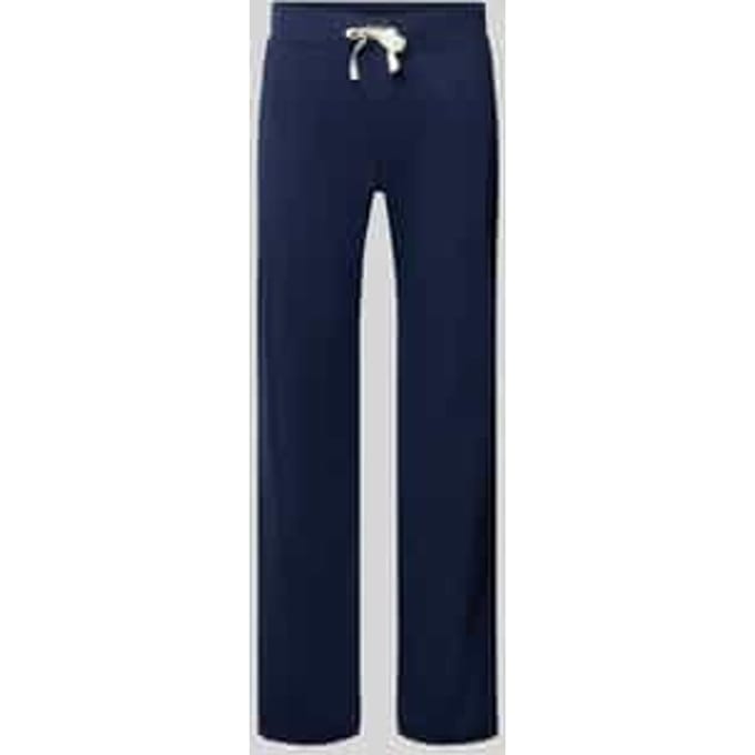 Joggingbroek met elastische band en labeldetail