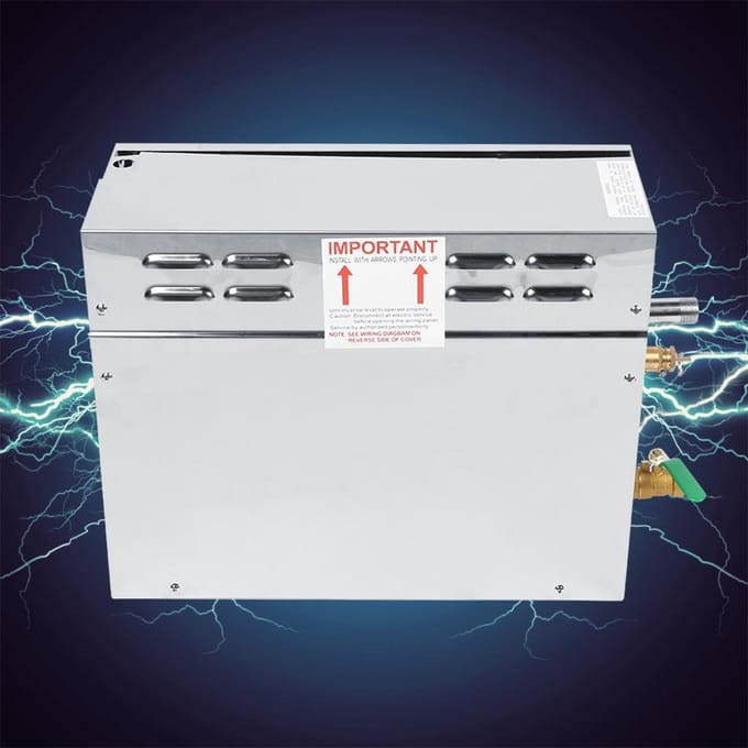 Générateur de vapeur électrique pour sauna en acier inoxydable TC-135, contrôleur de température numérique, États-Unis white