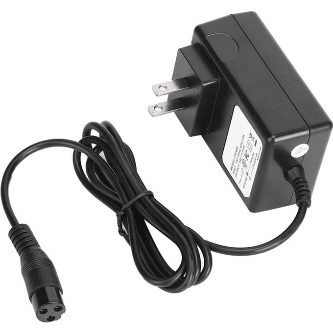 24V 0.6A 3-pins lader geschikt voor Razor E100 E125 E500S PR200 Scooter Fiets black