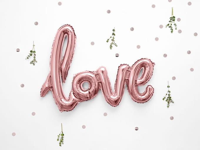Folie ballon Love - 73x59cm - rose goud