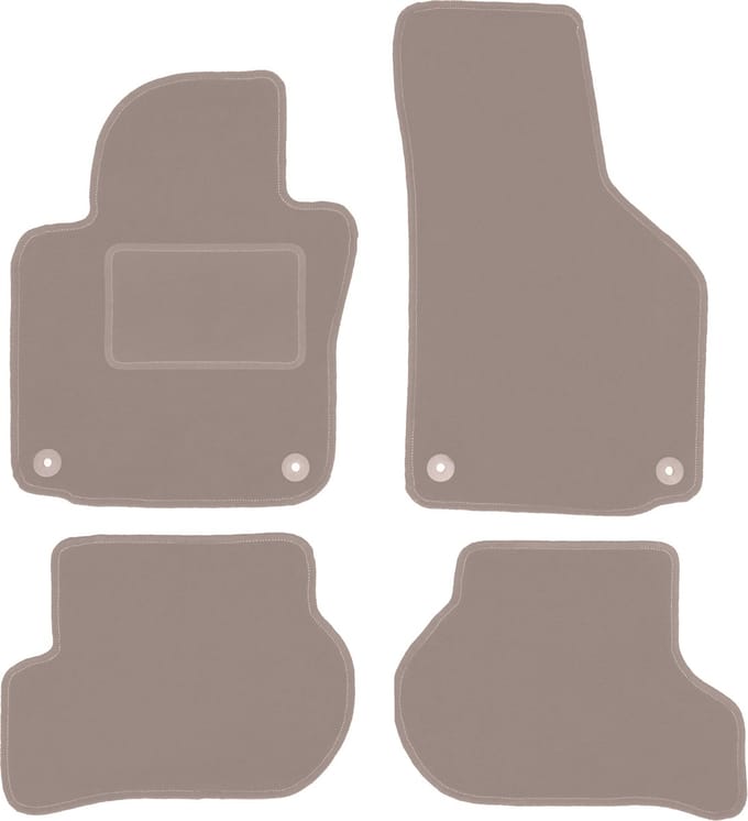 Beige veloursmatten voor: Volkswagen Scirocco III coupé (2008-2017)