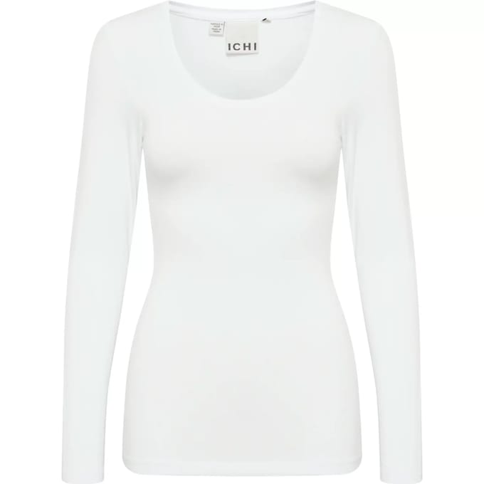 Dames-T-shirt met lange mouwen Ichi Zola Plain