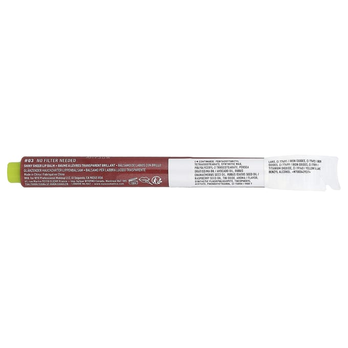 NYX Professional Makeup, Lip Oil Slick Click, Glanzende Lippenbalsem, 03 No Filter Need, 2g (0,07 oz) brown