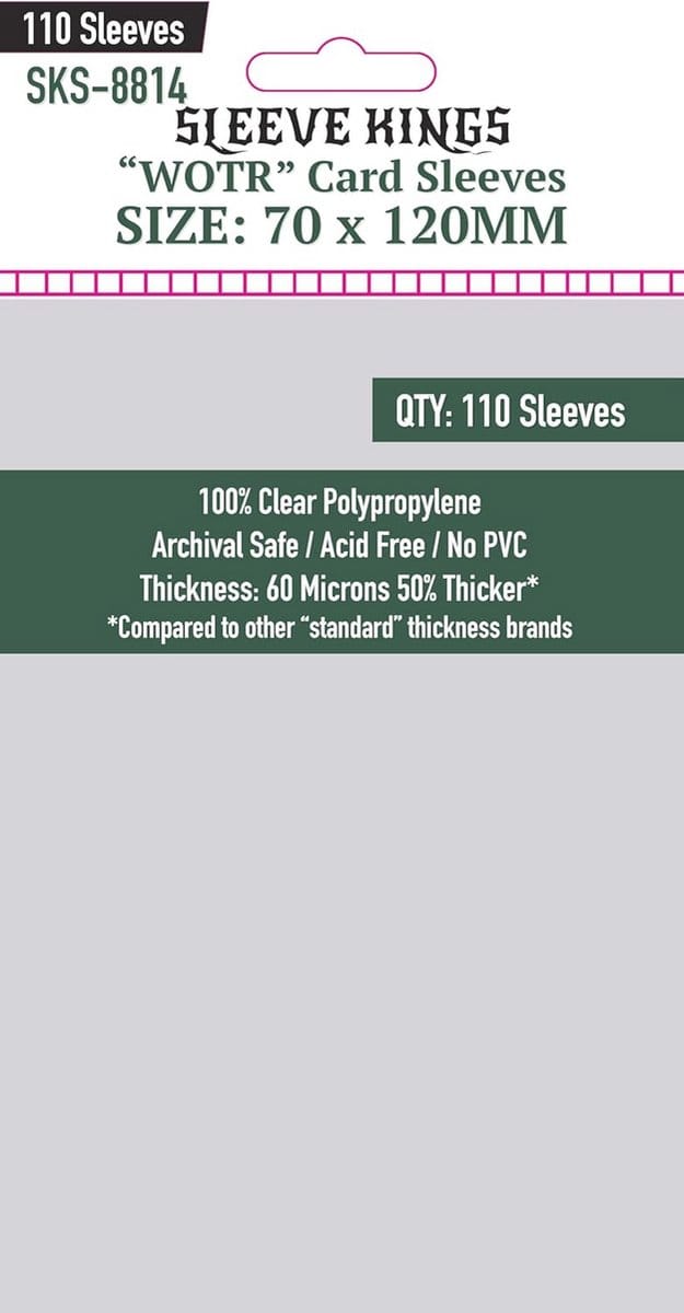 Tarot Kaartsleeves 70mm x 110mm - 110 Stuks