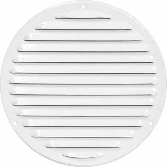Metalen ventilatierooster rond Ø 200mm wit - MR200 - RAL9016