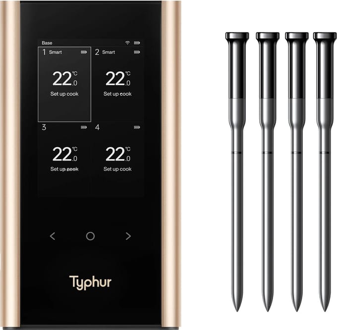 Typhur Sync Gold Quad - Wireless Thermometer - Sub 1GH - Bluetooth - Wifi