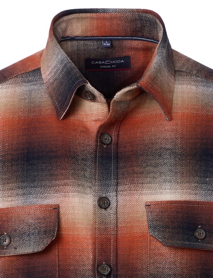 overhemd Casa Moda ml 5 oranje katoen