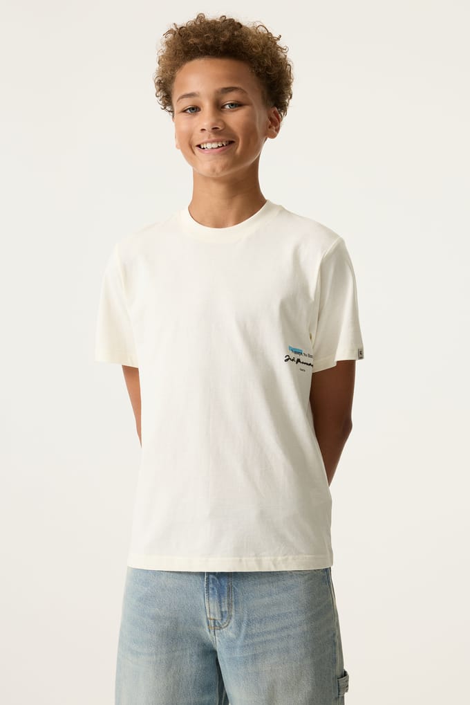 GARCIA Jongens Print T-shirt Wit Korte mouw