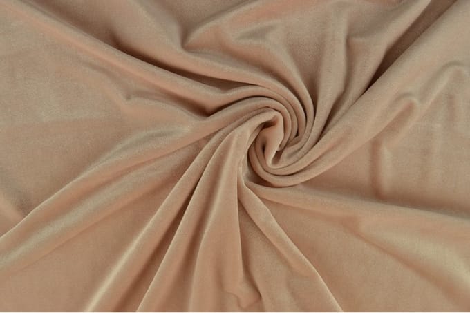 Stretch fluweel - Lichtroze - 1 meter - Per meter - Velvet stof