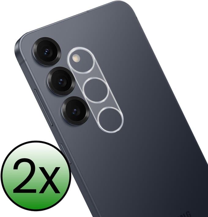 Camera Lens Protector - 2 Stuks Geschikt voor Samsung Galaxy S26 Plus - Camera Screenprotector Beschermglas - Gehard Glas - Tempered Glass - Screen Protector