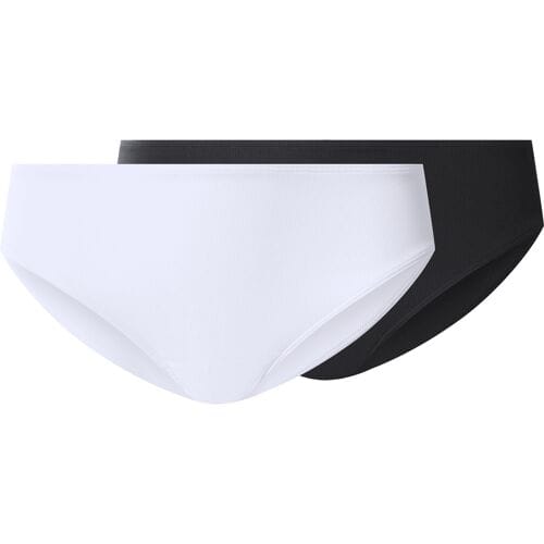 ESMARA Set van 2 dames onderbroeken (Zwart/wit, S (36/38))