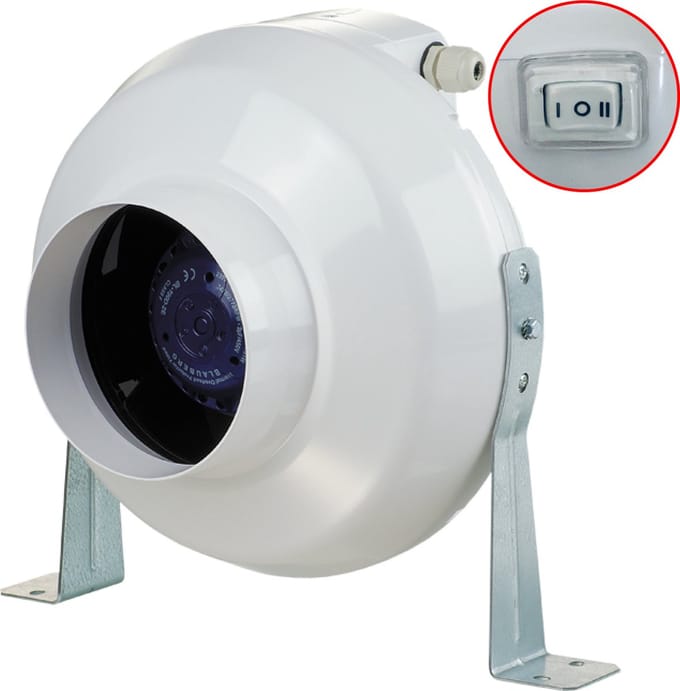 Buisventilator VK Duo Ø100mm - 264 m³/h - Met 2-standenregelaar