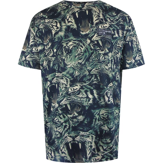 Korte Mouwen T-shirt in Marineblauw