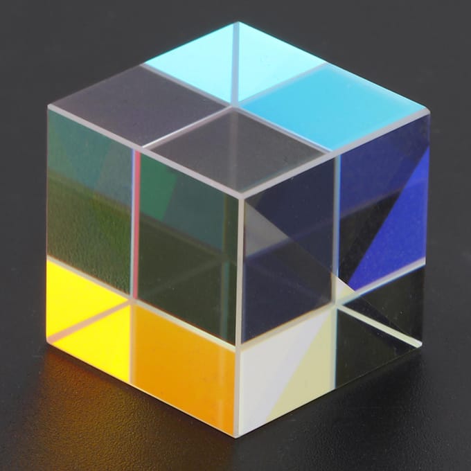 Zeszijdige Heldere Licht Combinatie Kubus Prisma Glas-in-lood Prisma(2*2*2cm)