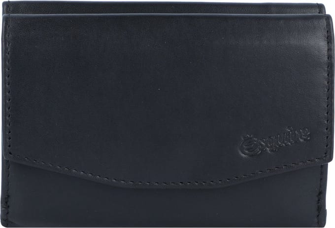 Esquire Nieuw Zijde Portemonnee Leer 11 cm - Unisex - Horizontaal - schwarz