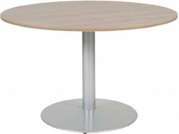 Vergadertafel - Linesto 120 rond Havana Kersen - alu frame