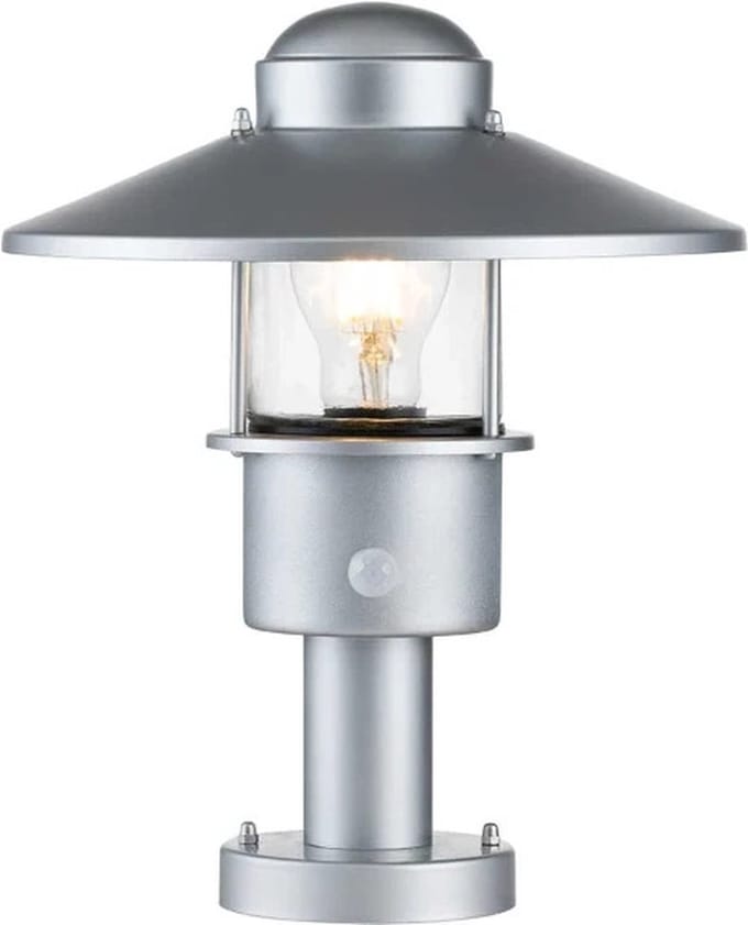 Elstead Lighting Mini LED Tuin Pilaar Klampenborg | 1X E27 Max 60W | IP44 (Outdoor) | Silver