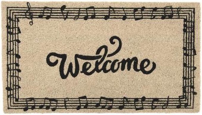 Fisura Deurmat Welcome 70 X 40 Cm Kokosvezel Naturel/zwart