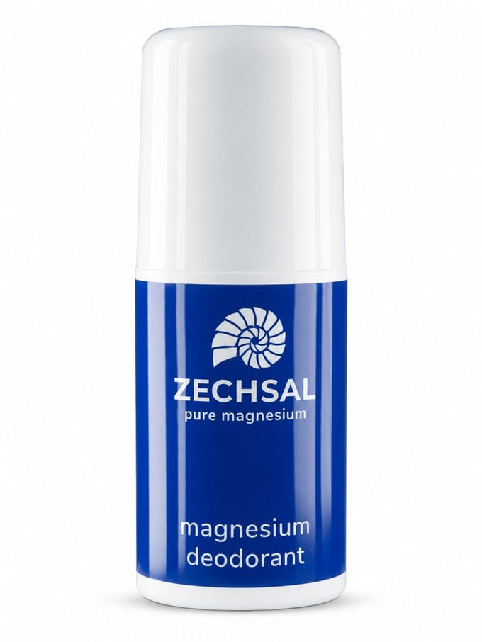 Zechsal Magnesium Deodorant 75 ml – Pure Magnesium Deo Roller met Menthol – Zonder Parfum