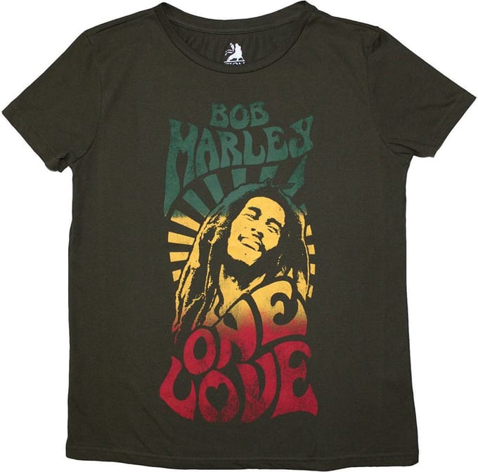 Bob Marley - One Love Gradient Dames T-shirt - M - Groen