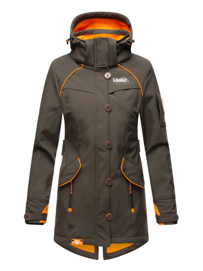 Marikoo dames softshelljas – Soulinaa, waterdicht met afneembare capuchon