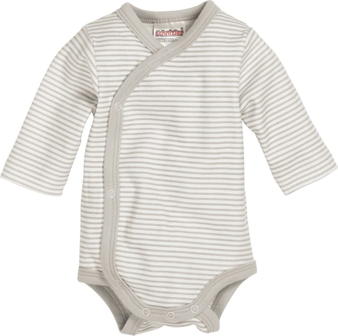 Schnizler Romper Wrap Body Basic Junior Grijs/wit Maat 50
