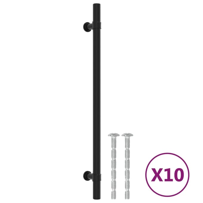 vidaXL - Handvatten - 10 - st - 224 - mm - roestvrij - staal - zwart