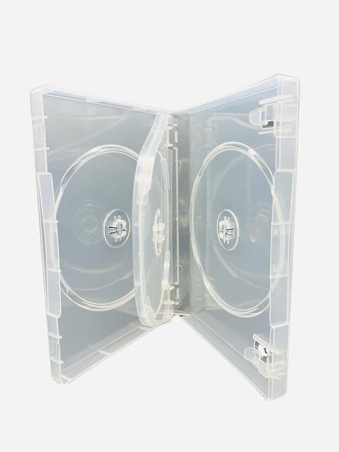 CD/DVD Multicase - Hoesjes Mappen - Media Opslag - 3 Formaten Drager - 27mm Rug - Transparant
