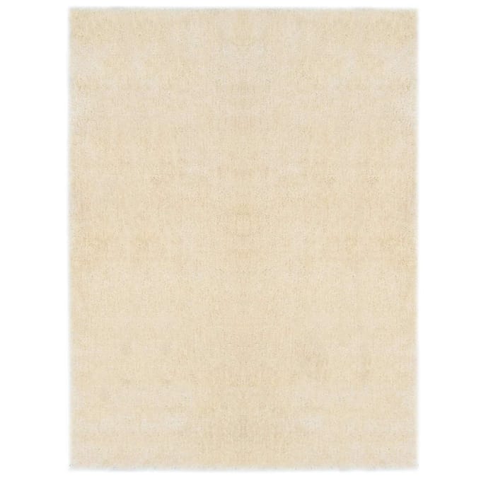 vidaXL Shaggy Gebied Tapijt Crèmekleurig 120 x 160 cm Polyetheen