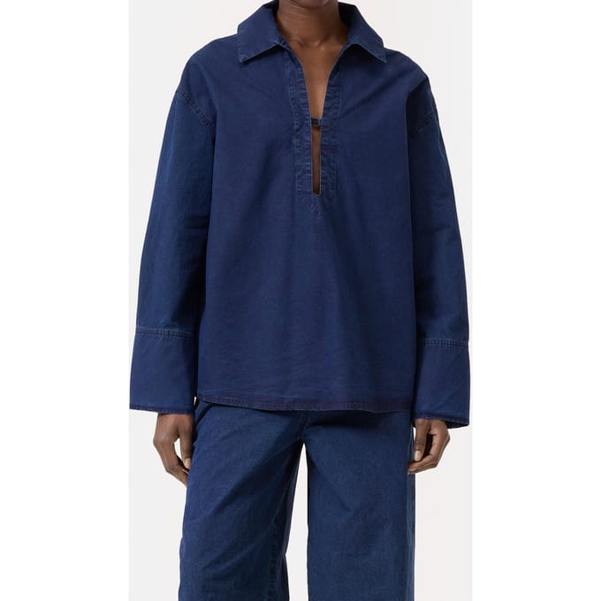 Closed Deep V Neck Blouse Dark Blue Taglia: S | Maglie a manica lunga Outlet | Donna | Blu