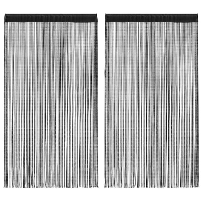 vidaXL - Draadgordijnen - 2 - st - 100x250 - cm - zwart