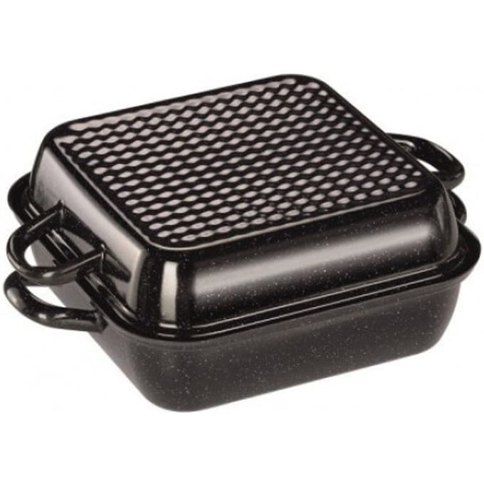 RIESS Braadschaal met deksel - Black - 26x26 cm