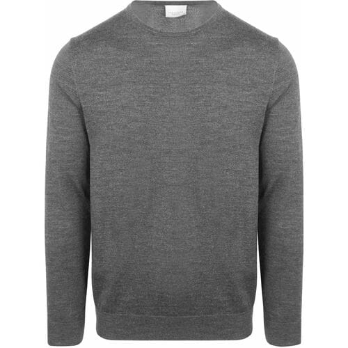 Profuomo Pullover Merinowol Grijs - Maat L - Heren - Pullovers