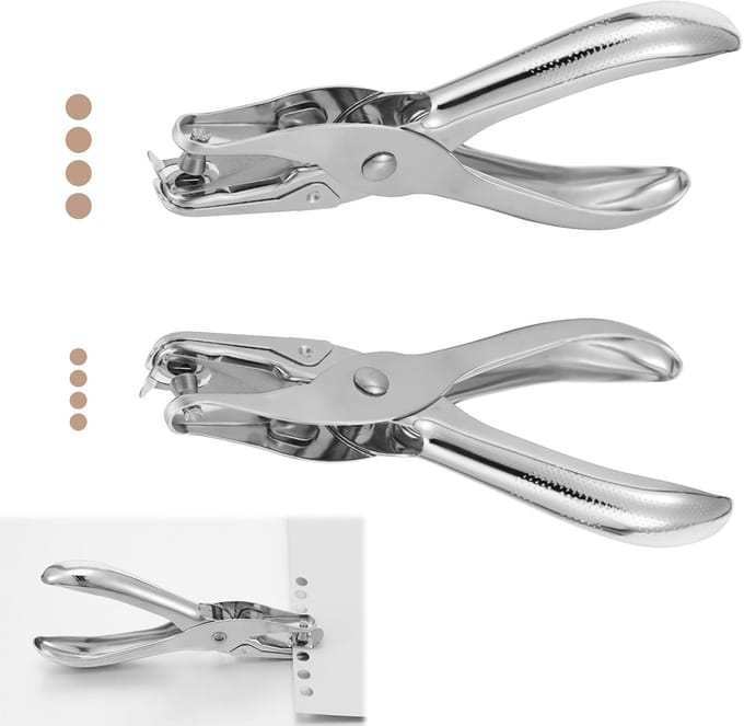 Premium Perforator Set - 1/4 inch en 1/8 inch - Handheld Cirkel Papier - 8 Vel Capaciteit