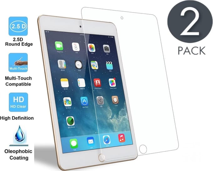 Screenprotector geschikt voor iPad Mini (2019) / Mini 4 Screenprotector - Gehard Glas - 2 Stuks