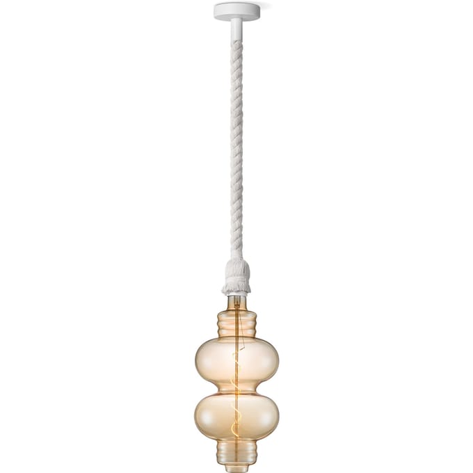 Home sweet home hanglamp Leonardo wit Diabolo - amber