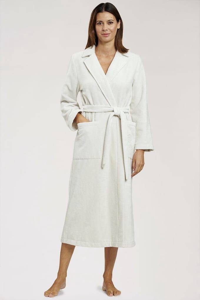Feraud Logoprint Badjas 3887103 Cream - maat S