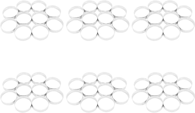 Taartringen Set - Bakvormen Mousse - Desserts Vormen - Geperforeerd Ontwerp - 8 cm 60 Stuks - Zilver