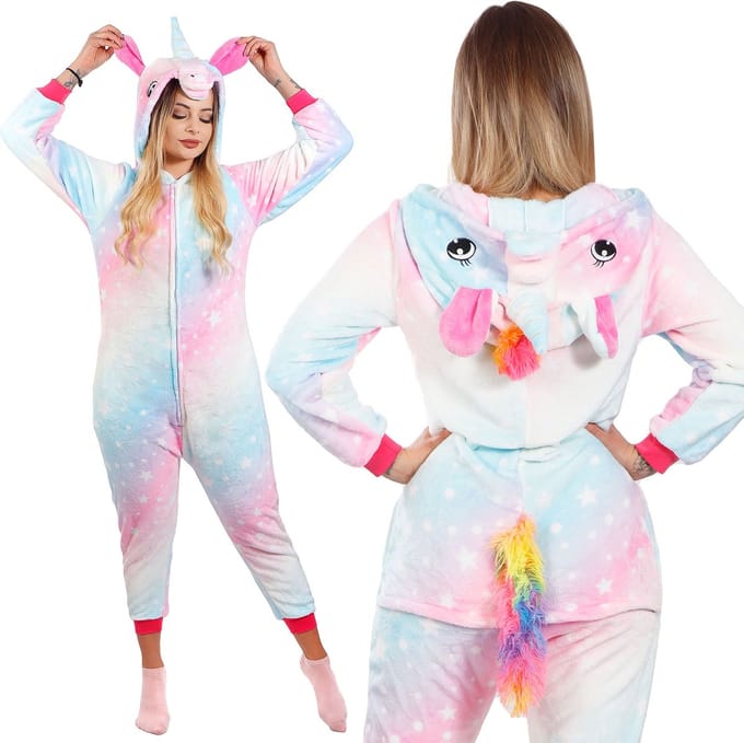 Springos Onesie Volwassenen - Eenhoorn - Maat S - Multicolor