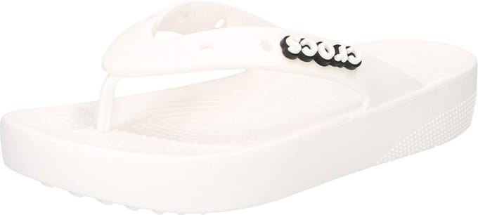 Crocs - Classic Platform Flip Slippers White - Maat 41-42